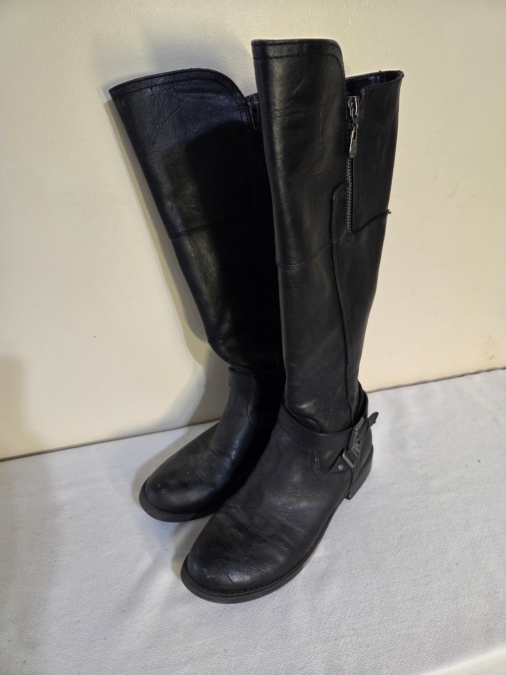 G by Guess Black Over-the-Knee Zip Riding Boots